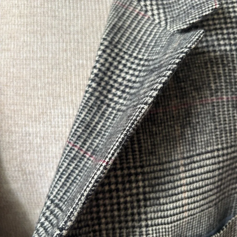 VTG Camelhair Windowpane Blazer Brooks Brothers Wool Jacket‎ Sport Coat Sz 46-48